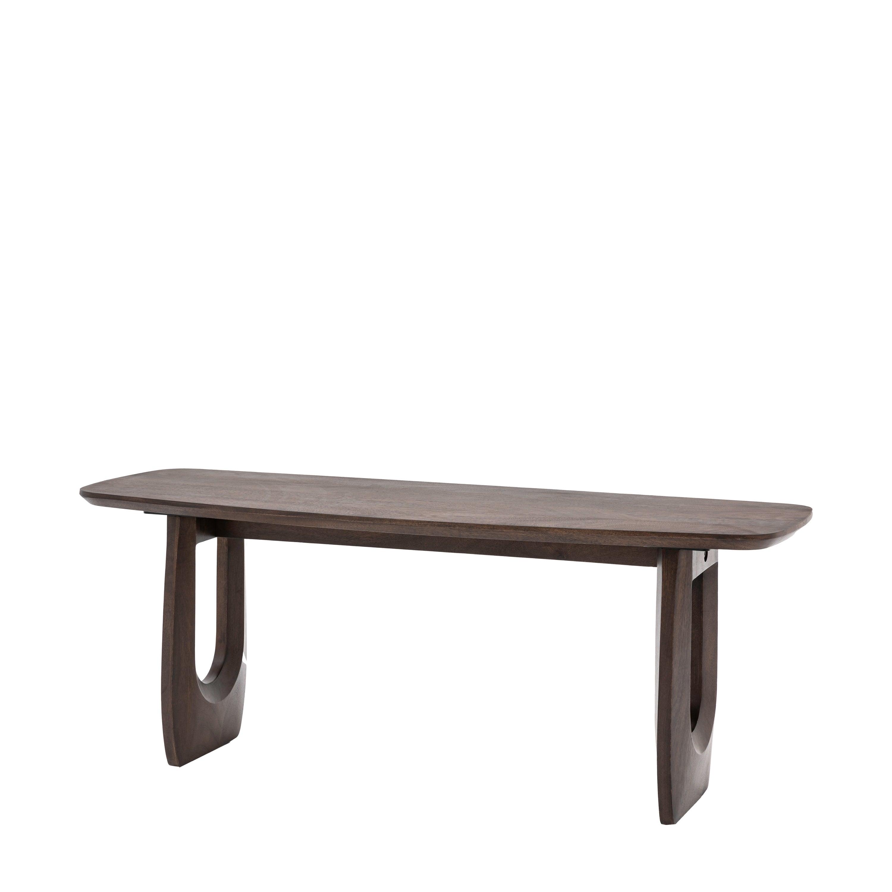 Zenith Walnut Dining Bench Mango Wood - Maison Rêves UK