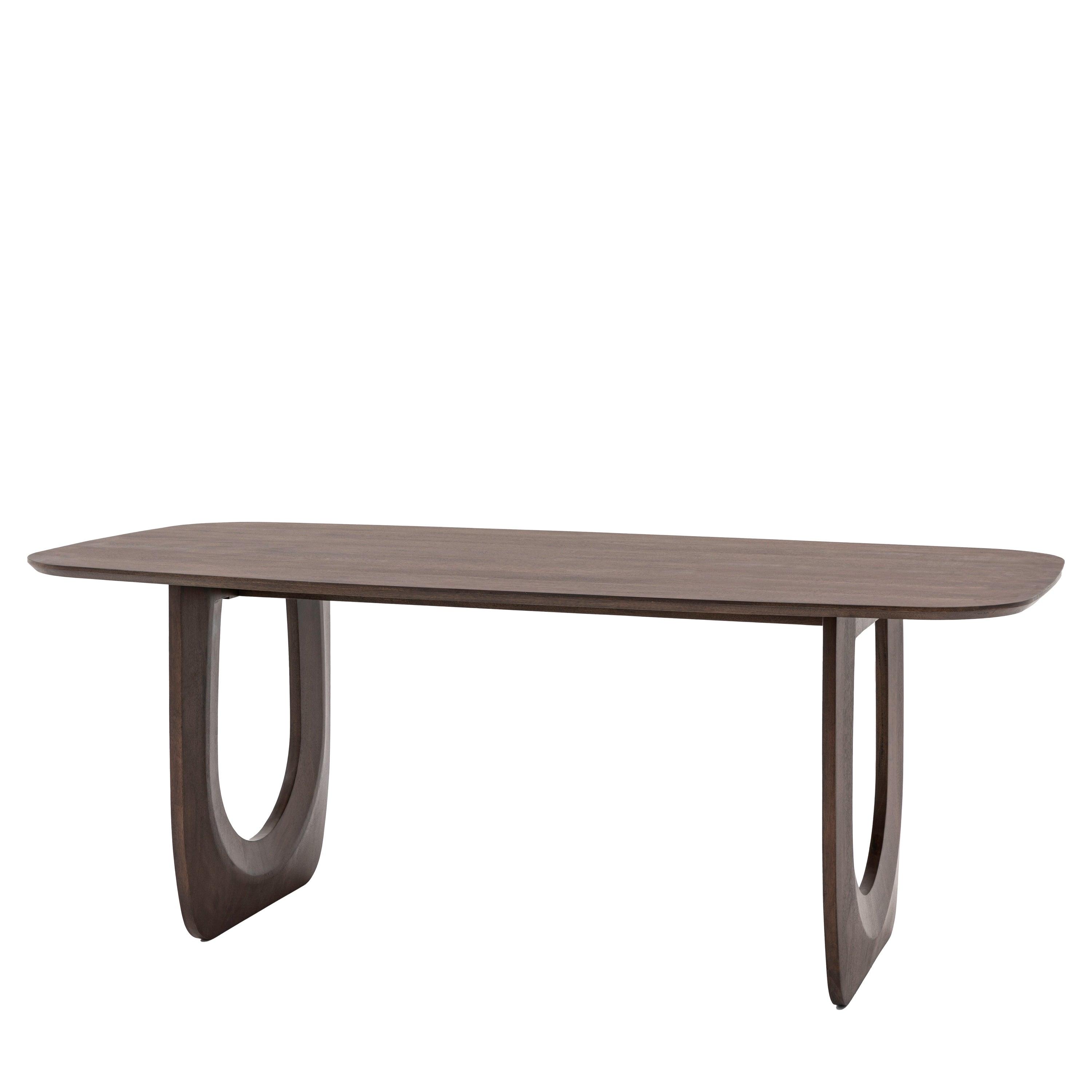 Zenith Walnut Dining Table Mango Wood - Maison Rêves UK