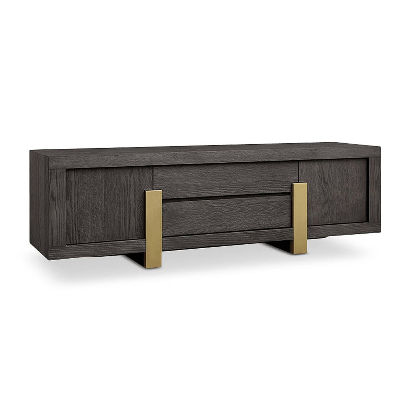 Zhoosh Warm Grey Oak Wood Media Unit by Berkeley Designs - Maison Rêves UK