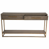 Renmin 160 Reclaimed Oak Console Table with 2 Drawers by Eccotrading Design London - Interitower | UK 