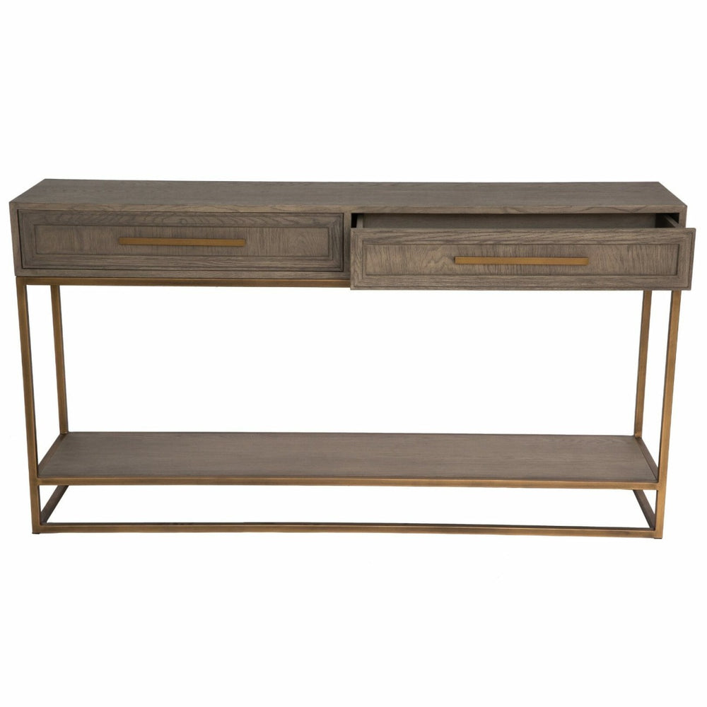 Renmin 160 Reclaimed Oak Console Table with 2 Drawers by Eccotrading Design London - Interitower | UK 