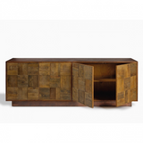 Oslo Recycled Pinewood Sideboard with Copper Base