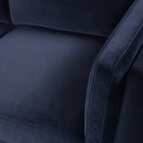 Mickey 3 Seat Velvet Sofa Walnut Frame by Twenty10 Designs