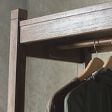 Calvera Retreat Wooden Open Wardrobe in Brown - Maison Rêves UK