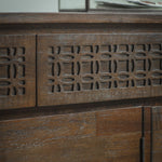 Calvera Retreat Wooden 3 Door / 2 Drawer Sideboard in Brown - Maison Rêves UK