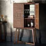 Calvera Retreat Wooden Cocktail Cabinet in Brown - Maison Rêves UK