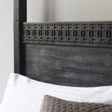 Calvera Boutique Wooden 4 Poster 5' Kingsize Bed in Black - Maison Rêves UK