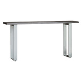 Marvena Acacia Wood Top Console Table Grey