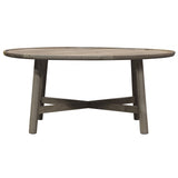 Fernhaven Solid Oak Round Coffee Table Grey