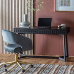 Calvera Boutique Wooden Desk in Black - Maison Rêves UK