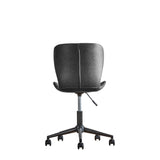 Bramley Faux Leather Swivel Chair Charcoal - Maison Rêves UK