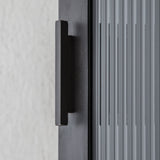 Dumbarton Matt Grey Iron 1 Drawer 1 Door Display Unit - Maison Rêves UK