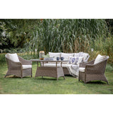 Foxwood Outdoor Rattan Lounge Dining Set Natural