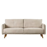 Verve 2 Seater Sofa Oatmeal Linen with Wooden Legs