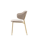 Velvadora Dining Chair Taupe with Gold Iron Legs (2pk)