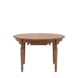 Solanis  Extendable Mindi Wood Round Dining Table