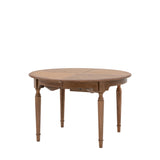 Solanis  Extendable Mindi Wood Round Dining Table
