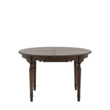 Verdanta Extendable Round Dark Mindi Wood Dining Table