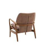 Rivervista Armchair Brown Leather with Oak Frame