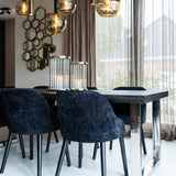 Blackbone Black Rustic Oak Rectangular Dining Table by Richmond Interiors