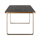 Hunter Rectangular Dining Table with Black Rustic Wood Top by Richmond Interiors