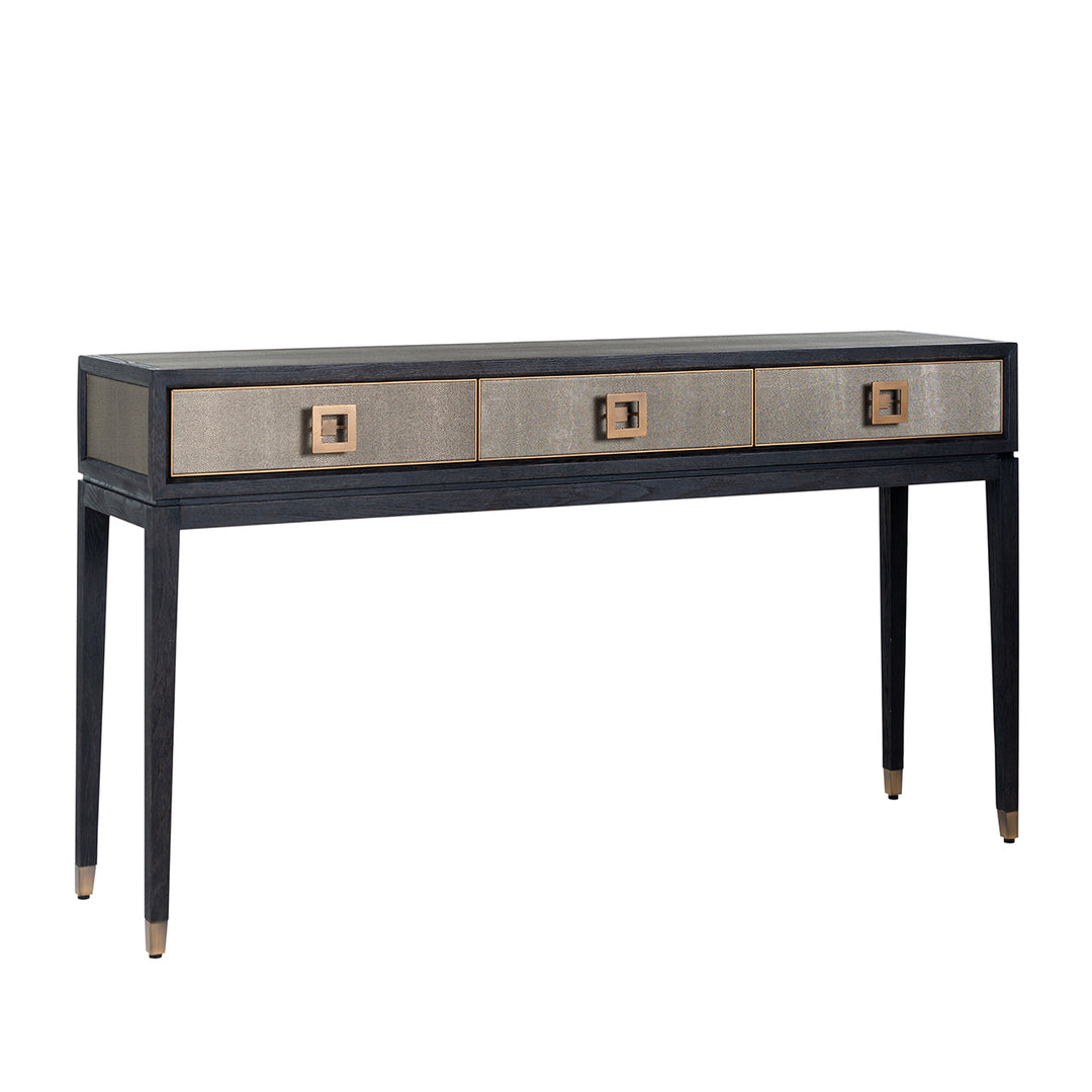 Bloomingville Shagreen Console Table with Black Oak Base by Richmond Interiors