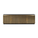 Ironville Gold Low Sideboard with Black Marble Top by Richmond Interiors