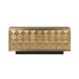 Collada 3 Door Gold Sideboard with Black Base by Richmond Interiors