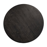 Macaron Circular Dining Table with Black Rustic Oak Top by Richmond Interiors