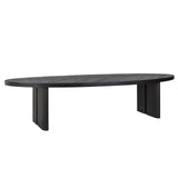 Lilly Large Oval Recycled Oak Dining Table in Dark Coffee by Richmond Interiors