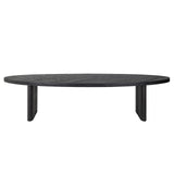 Lilly Large Oval Recycled Oak Dining Table in Dark Coffee by Richmond Interiors