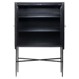 Rostelli 2 Door Mango Wood Cabinet with Black Iron Frame by Richmond Interiors