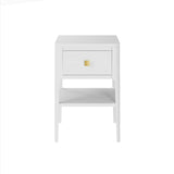 Abberley 1 Drawer Bedside Table - White by DI Designs