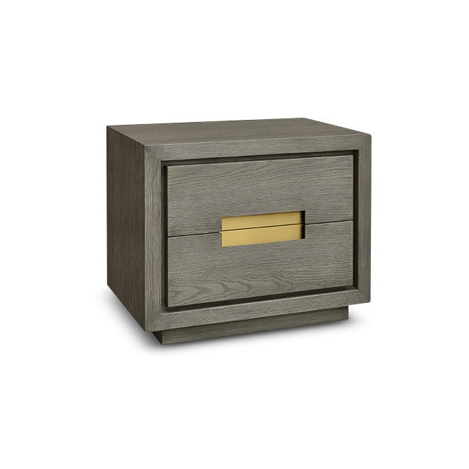 Sevilla Grey/Taupe Wooden Bedside Table by Berkeley Designs - Maison Rêves UK