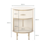 Hampton Bedside Table - Small Round Ivory by DI Designs