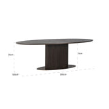 Luxor Brown Oval Wooden Dining Table by Richmond Interiors