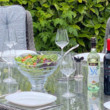 Amalfi 6 Seater Oval Outdoor Garden Dining Set in Dark Grey Rattan