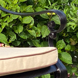 Ballygowan Outdoor Stacking Bench in H'Bronze/Cream