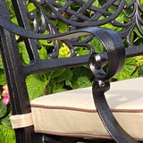 Ballygowan Outdoor Stacking Bench in H'Bronze/Cream