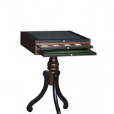 Side Table with Game Board Lime Wood by Authentic Models
