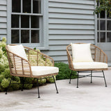 Pair of Outdoor Bamboo Hampstead Armchairs