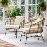 Pair of Outdoor Bamboo Hampstead Armchairs