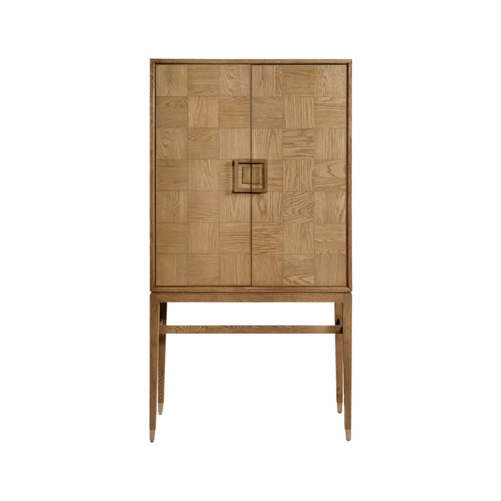 Cabra Natural Oak Cabinet with Square Detail