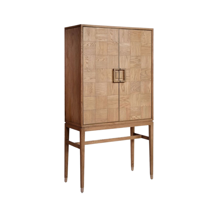 Cabra Natural Oak Cabinet with Square Detail