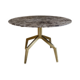 Razor Marble Top Circular Dining Table with Gold Base Ø120
