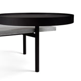 Twist Concrete Top Coffee Table with Black Metal Base by Lyon Beton