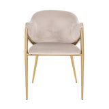 Gwen Velvet Dining Chair with Brushed Gold Legs by Richmond Interiors