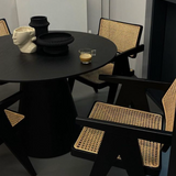 Lotus Round Colonial Dining Table - Black Stained Oak by Twenty10 Designs - Interitower | UK 