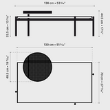 Twist Concrete Top Coffee Table with Black Metal Base by Lyon Beton