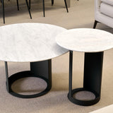 Alban Coffee Table - Carrara White - Maison Rêves UK